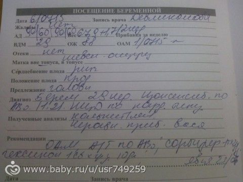 Обменная карта беременной что пишет терапевт 73