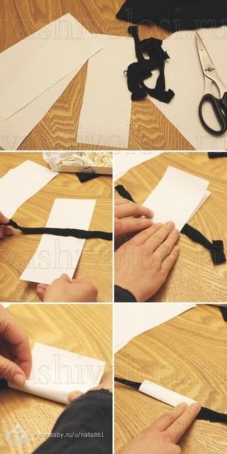Как сделать бумажную папильотку