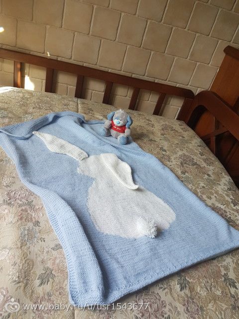 Плед зайка вязанный Плед зайка вязанный