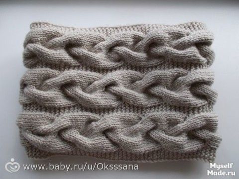Вязание снудов косичками Вязание снудов косичками