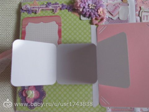 Фотоальбом для малышки ручной работы, на подложках-82 фото !!!