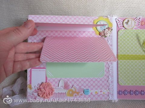 Фотоальбом для малышки ручной работы, на подложках-82 фото !!!