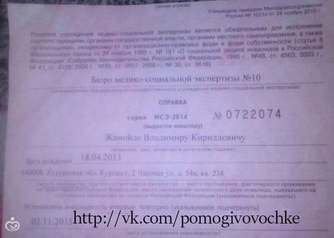 Жамойда Владимир, сбор до 20 ноября 2016 года