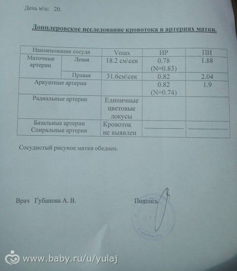 узи с допплером при планировании