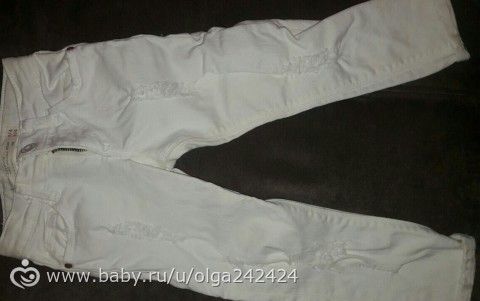 джинсы zara с эффектом дыр.детские.