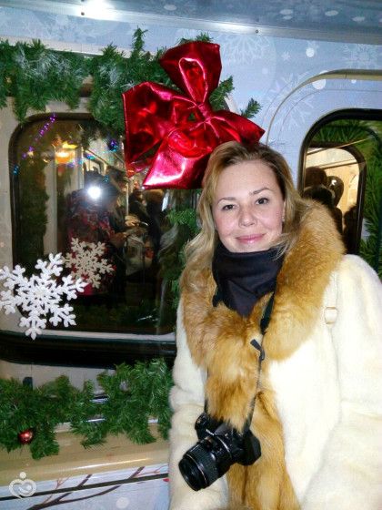 Новогодний поезд в Московском метро