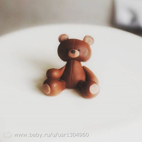 Мишка из мастики