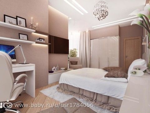 Дизайн проект студии и спальни, г.Москва, Сколково.