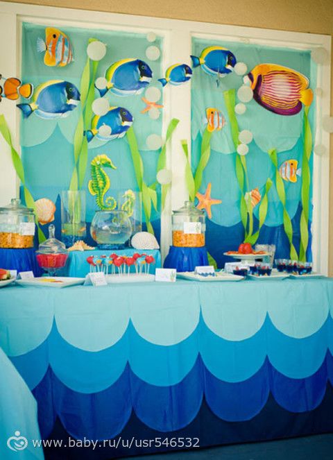 Оформление комнаты на день рождения в морском стиле