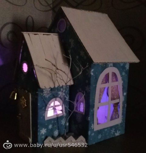 Нарядный новогодний домик №2. Еще немного хенд мейда)