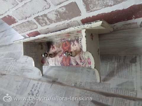 Мои рукоделочки. Мини комодики, зеркало и ключница. Шебби шик.