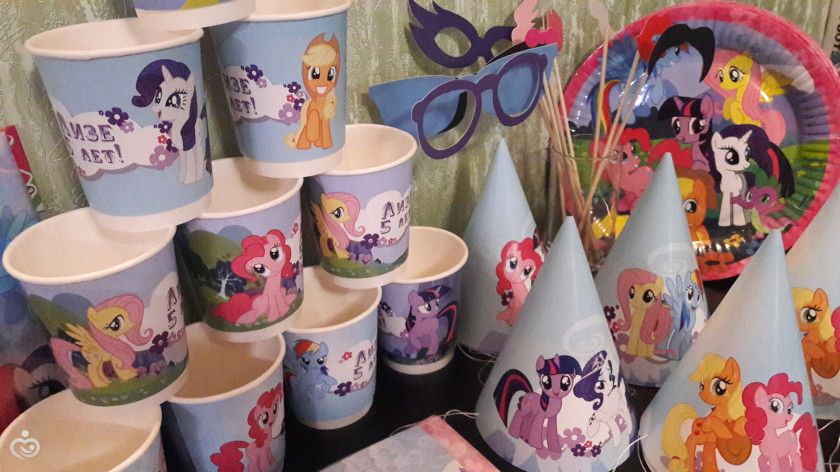 Праздничные атрибуты в тематике Мой маленький пони (My Little Pony)