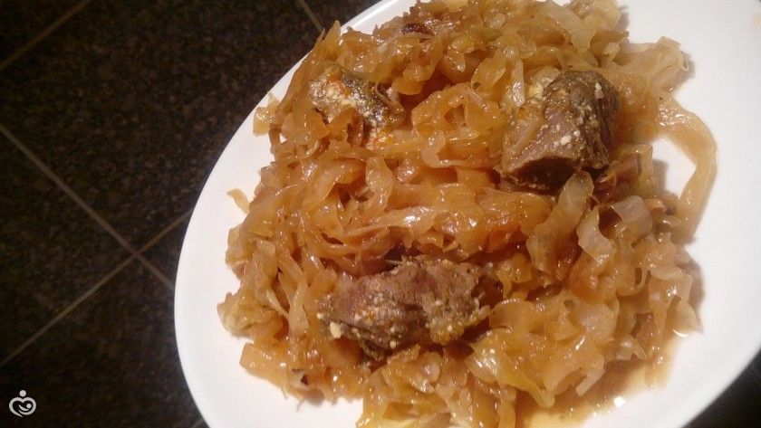 Кулинарная азбука.Капуста тушенная с мясом.