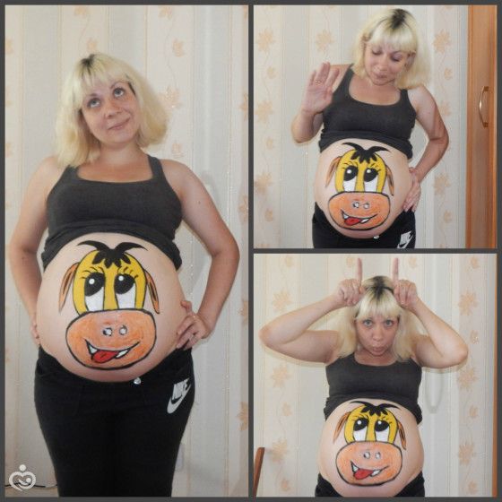 Рисунки на животиках. Поделюсь своим новым хобби.
