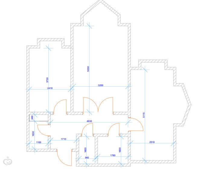 Проект 2-х комнатной квартиры 51 кв.м(без балконов) г. Москва